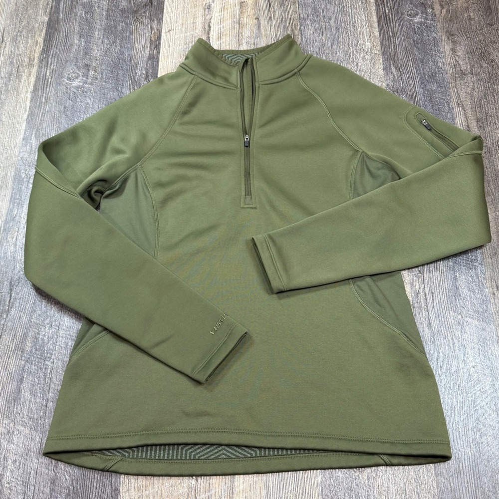 Under Armour Tactical 1/4 Zip Pullover Womens M Green ColdGear Infrared Storm1